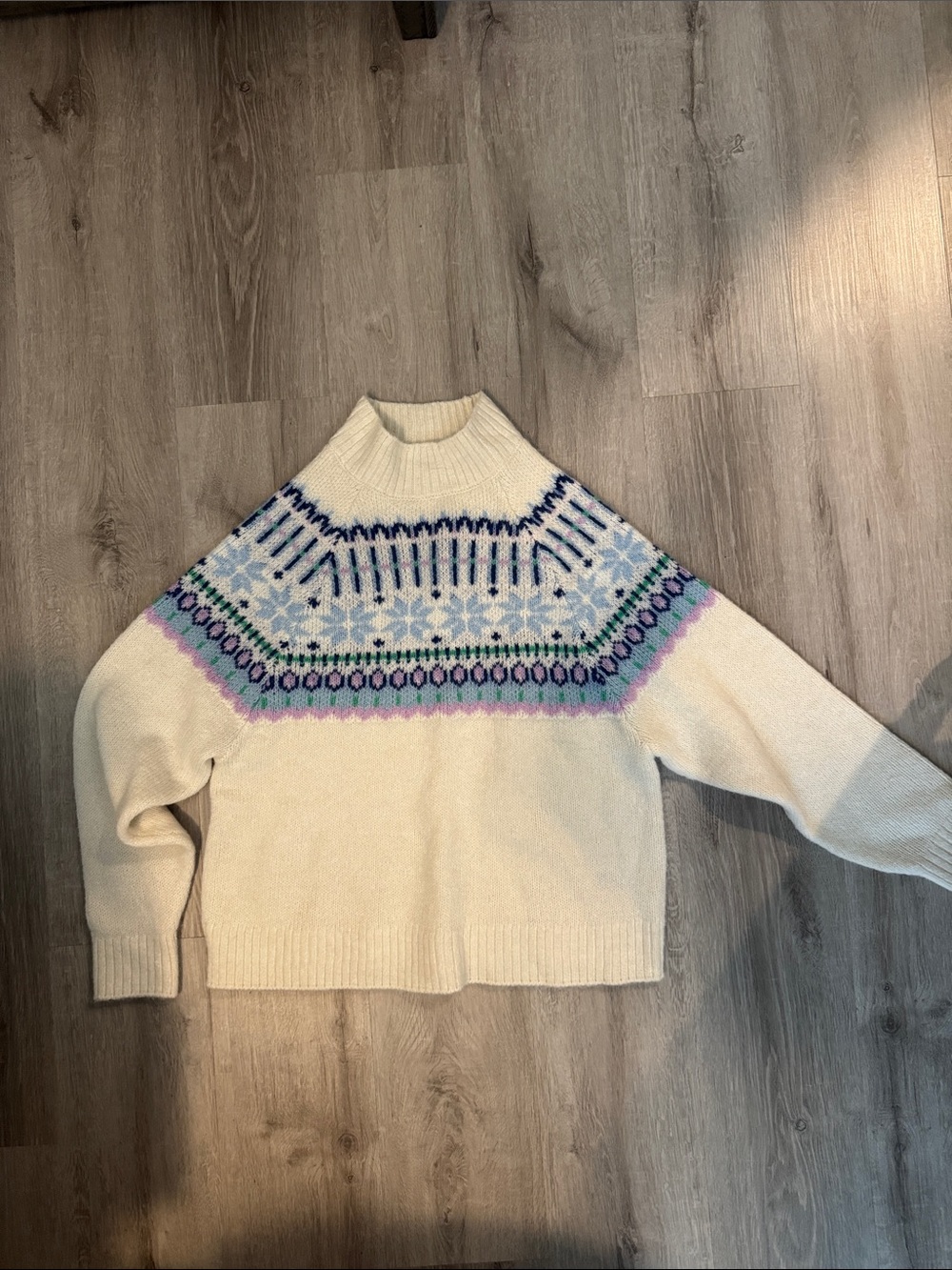 Cream Fair Isle Yoke Sweater - Women